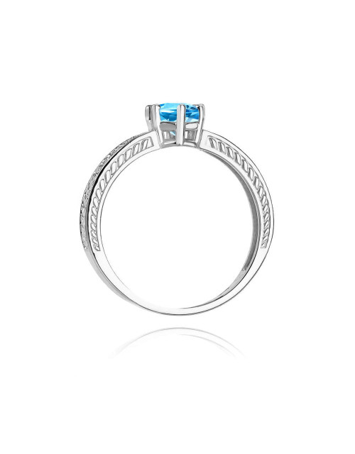 Pierscionek W0075-TOPAZ LONDON BLUE