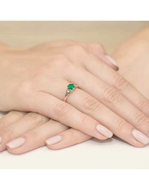 Pierscionek W076-SZMARAGD