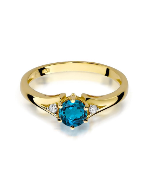 Pierscionek W0076-TOPAZ LONDON BLUE