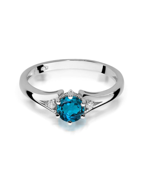Pierscionek W0076-TOPAZ LONDON BLUE