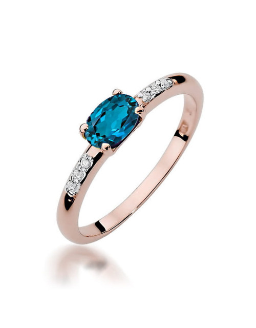 Pierscionek W0077-TOPAZ LONDON BLUE