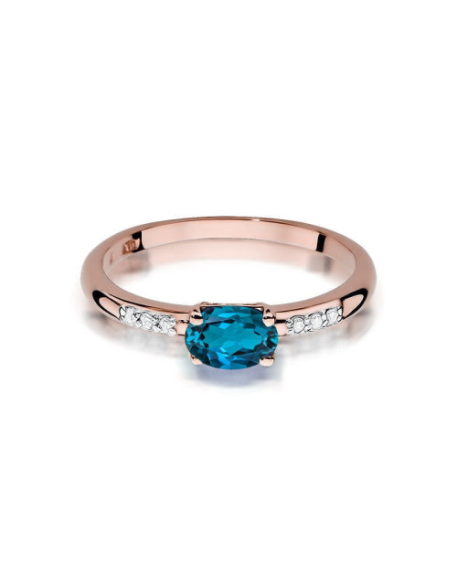 Pierscionek W0077-TOPAZ LONDON BLUE