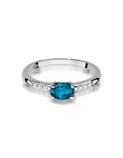 Pierscionek W0077-TOPAZ LONDON BLUE