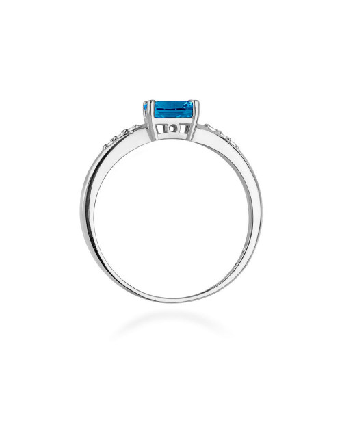 Pierscionek W0077-TOPAZ LONDON BLUE