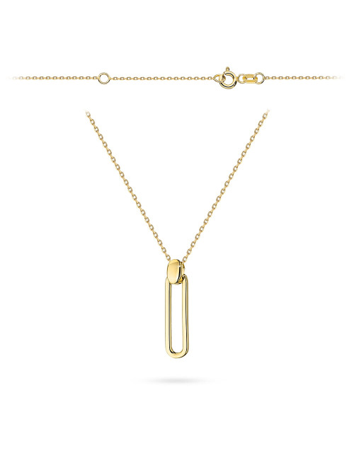 Naszyjnik złoty z wiszącym ogniwem (Gramatura: 2.57)