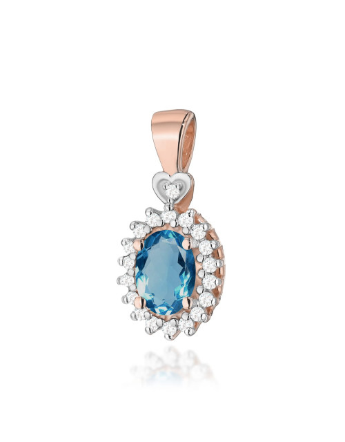 Zawieszka  Z0312R, TOPAZ LONDON BLUE 0,50 ct