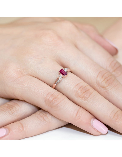 Pierscionek W0094-GRANAT