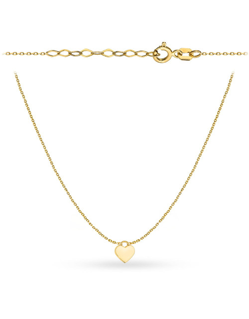 Naszyjnik złoty kłódka - serce (Gramatura: 1.88)