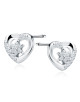 Srebrne kolczyki pr. 925 serduszka z cyrkoniami
