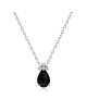 Srebrny naszyjnik pr.925 z czarną cyrkonią
