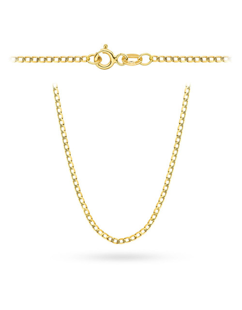 Łańcuszek złoty pr. 585 - splot pancerka diamentowana / nacinana 45cm (Gramatura: 1.70)