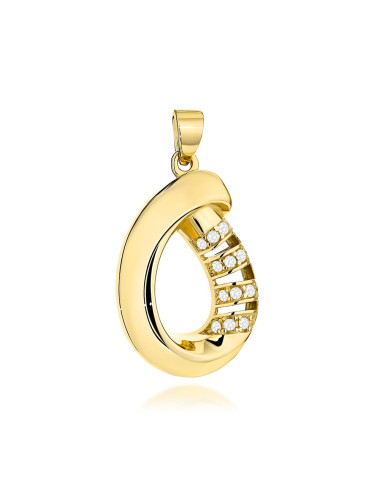 Zawieszka złota łezka zdobiona cyrkoniami (Gramatura: 1.87)