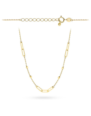 Naszyjnik złoty ogniwa i kosteczki (Gramatura: 1.77)