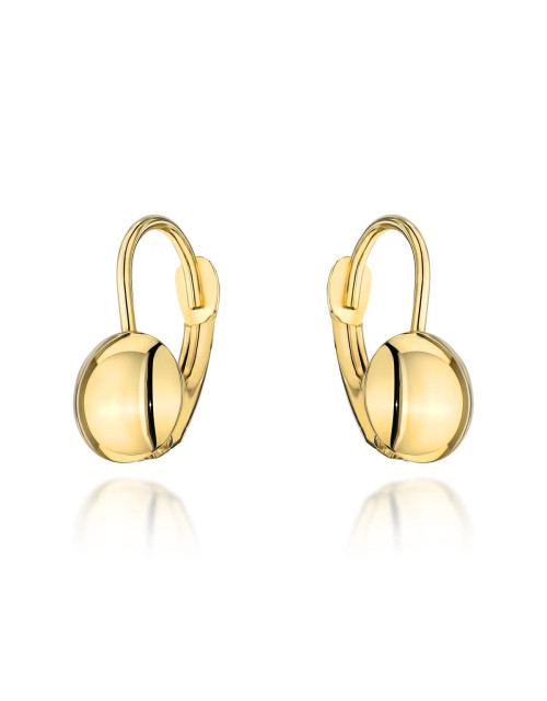 Kolczyki złote gładkie koło na angielskim zapięciu (Gramatura: 1.07)