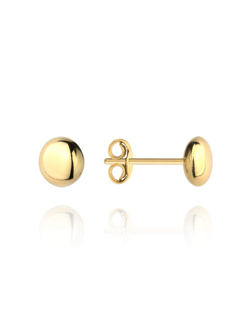 Kolczyki złote pół kulki pełnej super lekkie (Gramatura: 0.44)