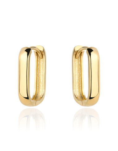 Kolczyki złote prostokątne na angielskim zapięciu (Gramatura: 1.83)