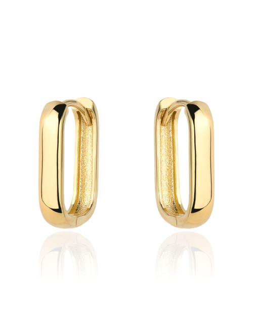 Kolczyki złote prostokątne na angielskim zapięciu (Gramatura: 1.83)