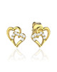 Kolczyki złote splecione serca i cyrkonie (Gramatura: 0.82)