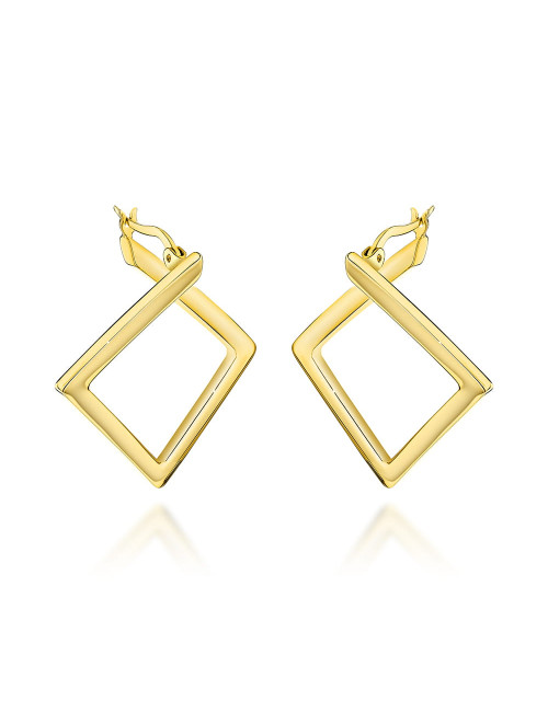 Kolczyki złote geometryczne romby (Gramatura: 4.08)