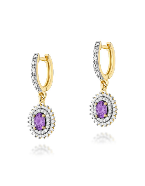 KOLCZYKI K0303, AMETYST 0,80CT