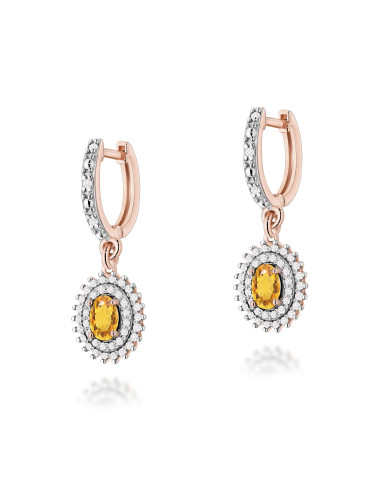 KOLCZYKI K0303 CYTRYN 1,2CT