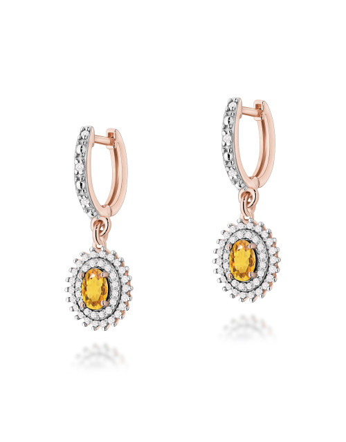 KOLCZYKI K0303 CYTRYN 1,2CT