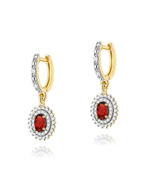 KOLCZYKI K0303, GRANAT 1,0CT