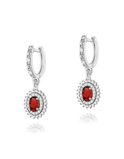 KOLCZYKI K0303 GRANAT 1,0CT