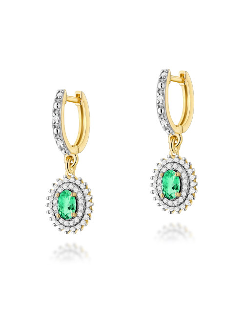 KOLCZYKI K0303, SZMARAGD 0,80CT