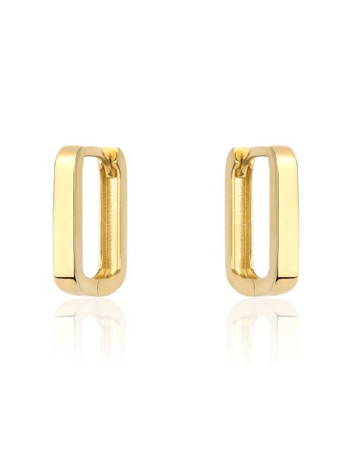 Kolczyki złote kwadratowe na angielskim zapięciu (Gramatura: 1.49)