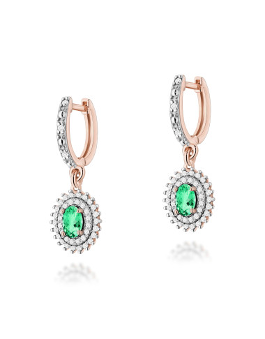 KOLCZYKI K0303 SZMARAGD 0,80CT