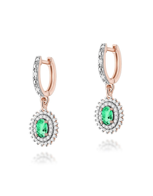 KOLCZYKI K0303 SZMARAGD 0,80CT