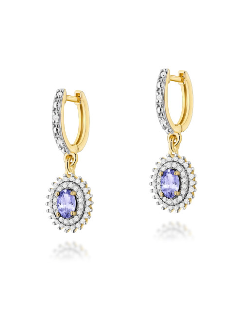 KOLCZYKI K0303, TANZANIT 0,80CT