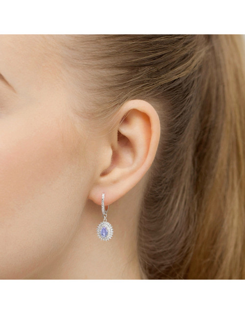 KOLCZYKI K0303 TANZANIT 0,80CT