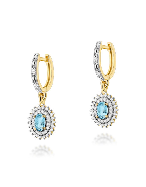 KOLCZYKI K0303, TOPAZ 1,0CT