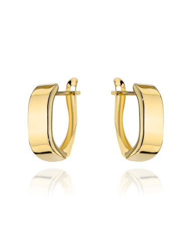 Kolczyki złote zaokrąglone gładkie (Gramatura: 1.49)