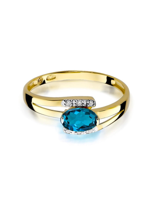 Pierscionek W0119-TOPAZ LONDON BLUE