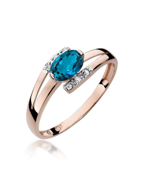 Pierscionek W0119-TOPAZ LONDON BLUE