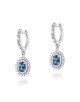 KOLCZYKI K0303 TOPAZ LONDON BLUE 1,0CT