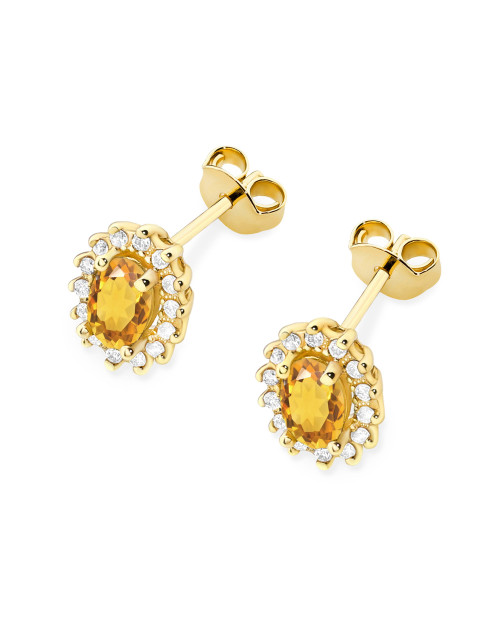 KOLCZYKI K0514, CYTRYN 1,2ct