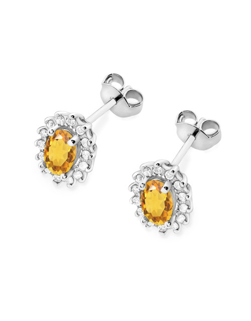 KOLCZYKI K0514, CYTRYN 1,2ct