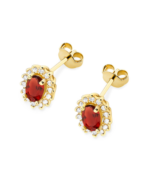 KOLCZYKI K0514 GRANAT 1,0ct