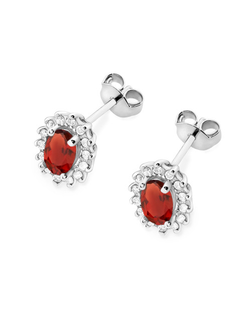 KOLCZYKI K0514, GRANAT 1,0ct