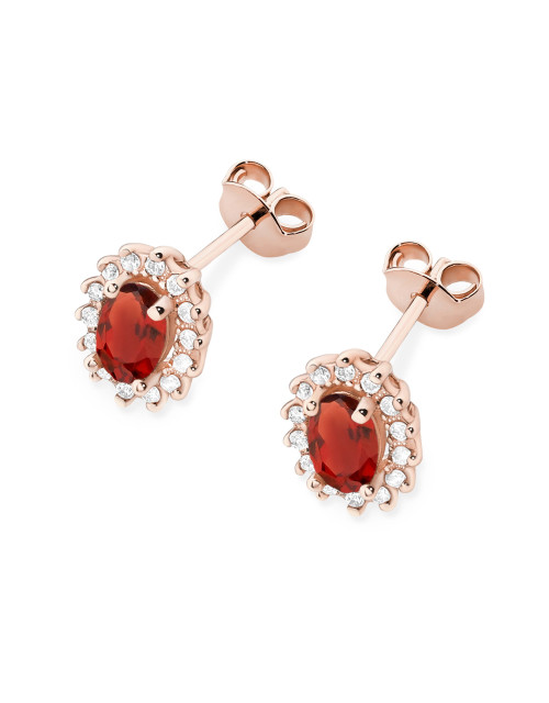 KOLCZYKI K0514, GRANAT 1,0ct