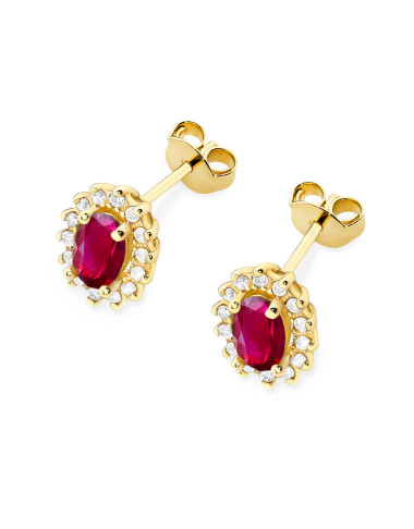 KOLCZYKI K0514, RUBIN 1,2ct