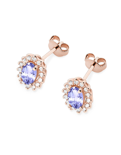 KOLCZYKI K0514R, TANZANIT 0,80ct