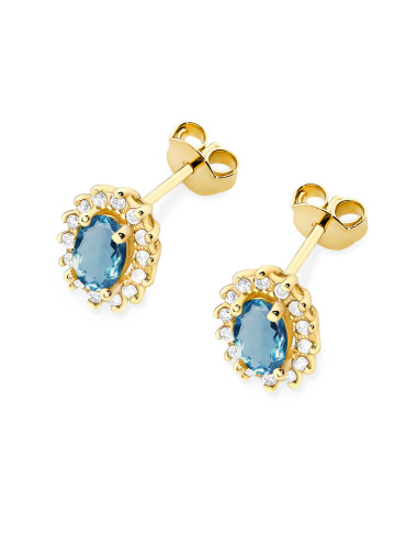 KOLCZYKI K0514, TOPAZ LONDON BLUE 1,0ct