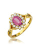 Pierscionek W0182-TOPAZ RÓŻOWY