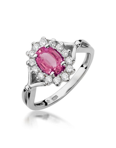 Pierscionek W0182-TOPAZ RÓŻOWY