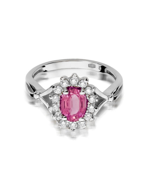 Pierscionek W0182-TOPAZ RÓŻOWY